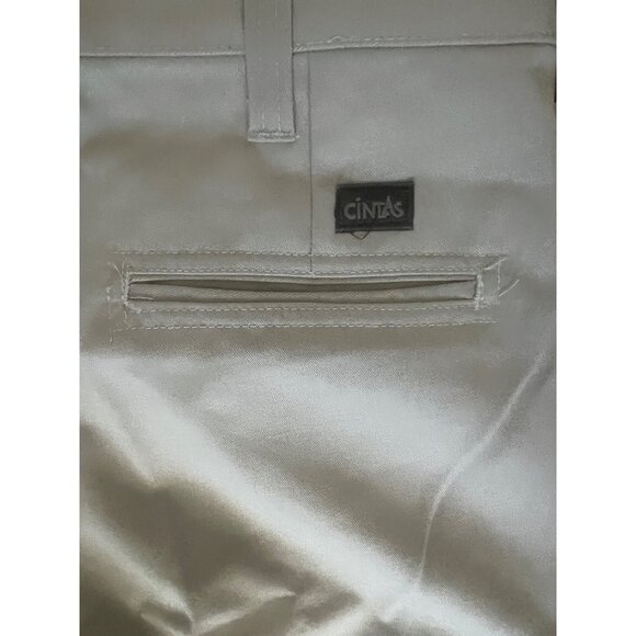 Cintas ComfortFlex Mens Work Beige Cargo Pants Size 30X30 - Picture 5 of 12